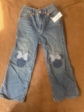 GAP Girls Blue Denim Jeans with Minnie Patch